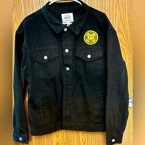 WESC brand black denim jacket - never worn - Size L/XL